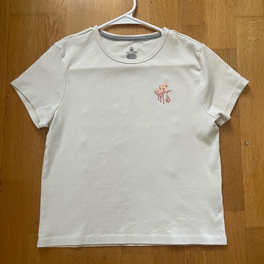 Girls beige Volcom T-shirt